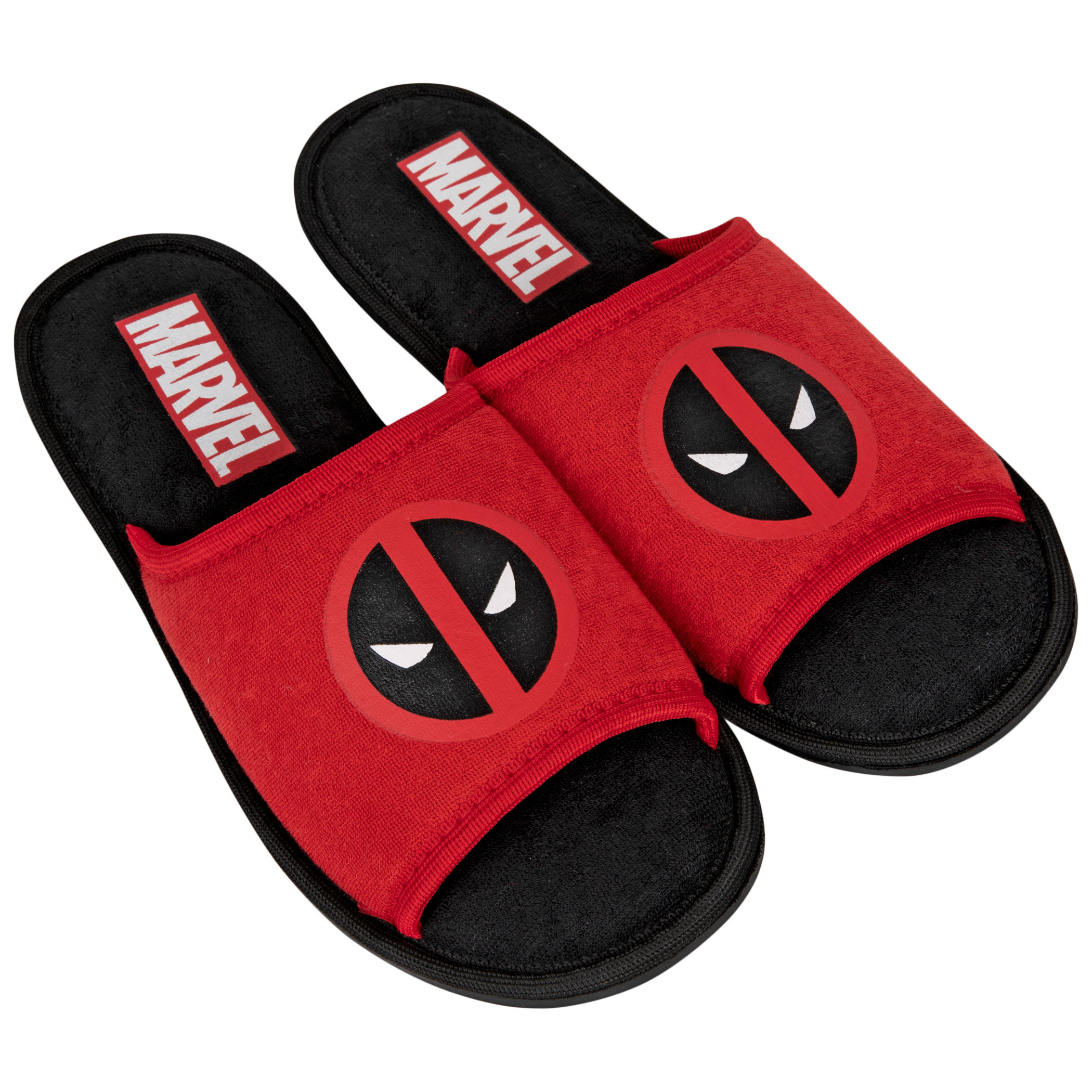 Marvel Deadpool Face Symbol Slides Sandals